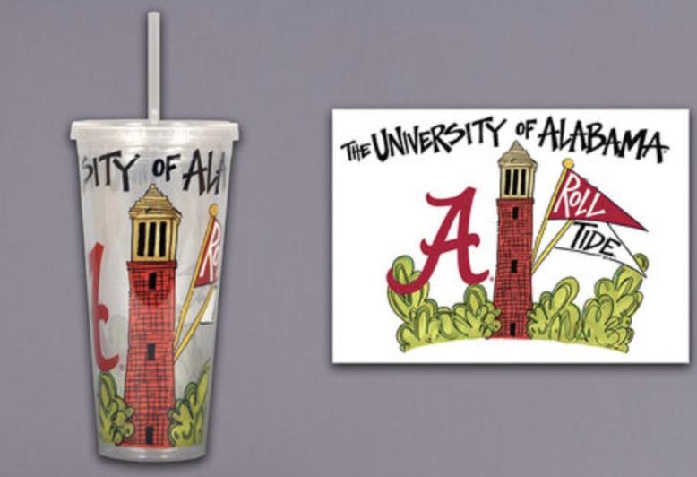 Alabama Tumbler (22oz) with straw