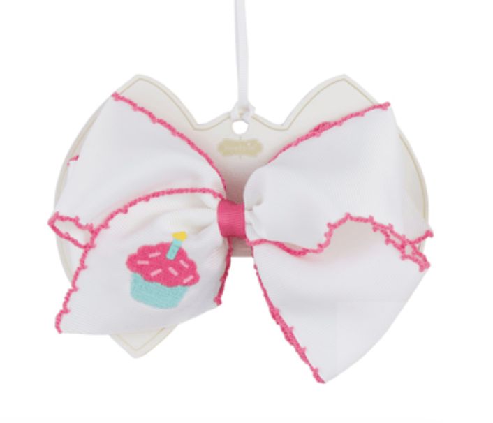 Cupcake Embroidered Bow