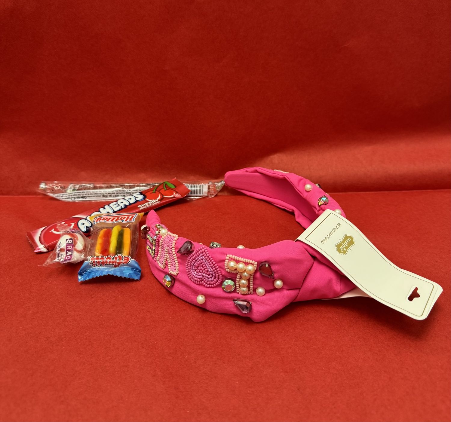 Valentines Beaded Headband