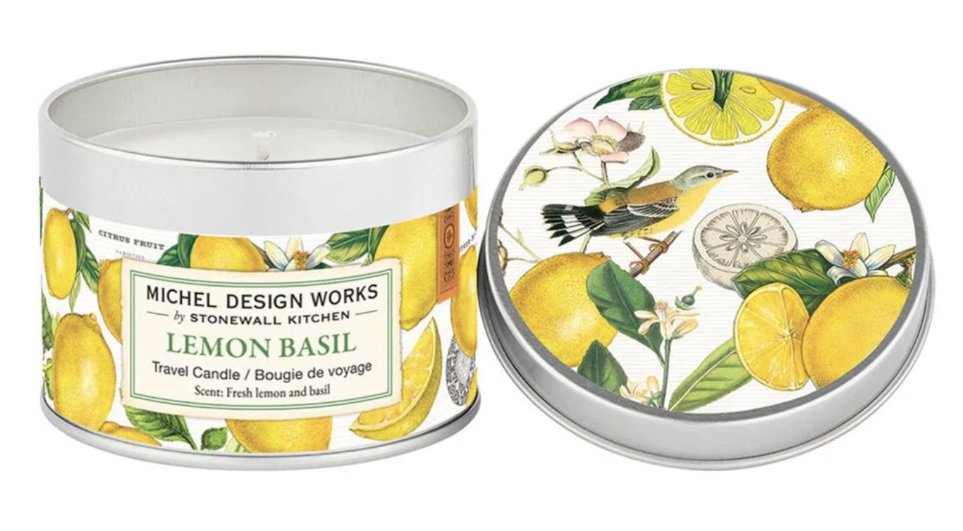 Lemon Basil Travel Candle, 5.5oz