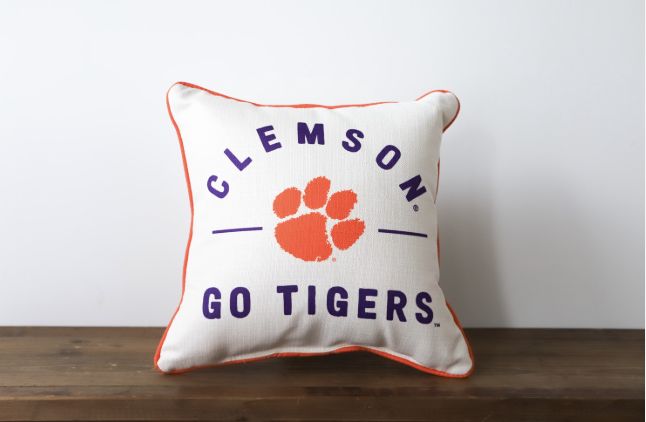 Clemson Paw Pillow