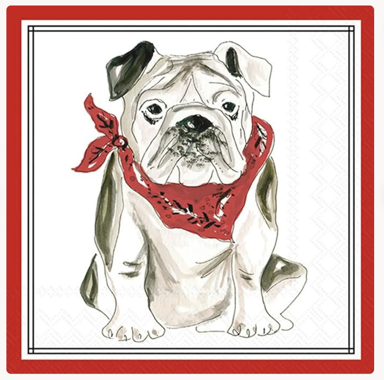 Bulldog Hometown Pride Cocktail Napkin