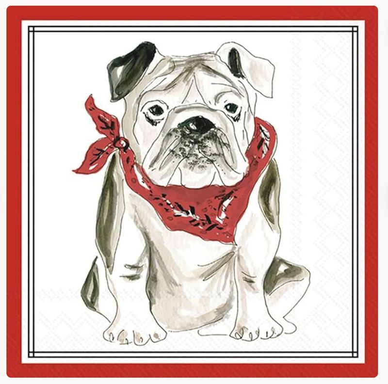 Bulldog Hometown Pride Cocktail Napkin