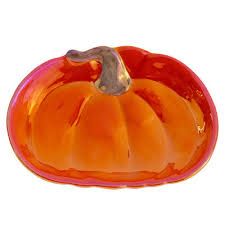 Lustrous Pumpkin Plate