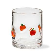 Pumpkin Double Old Fashion Glass