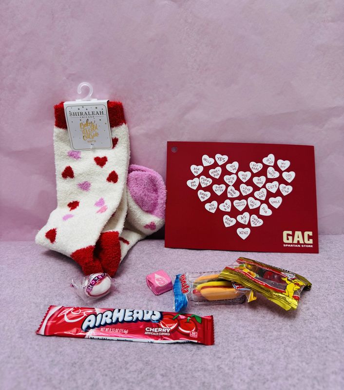 Candy Hearts Socks, Ivory