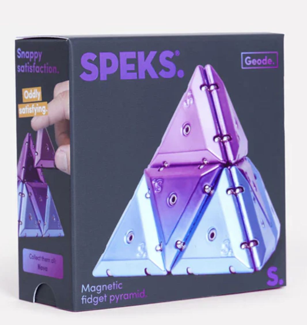 Geode Magnetic Fidget Set, Chrome Pyramid