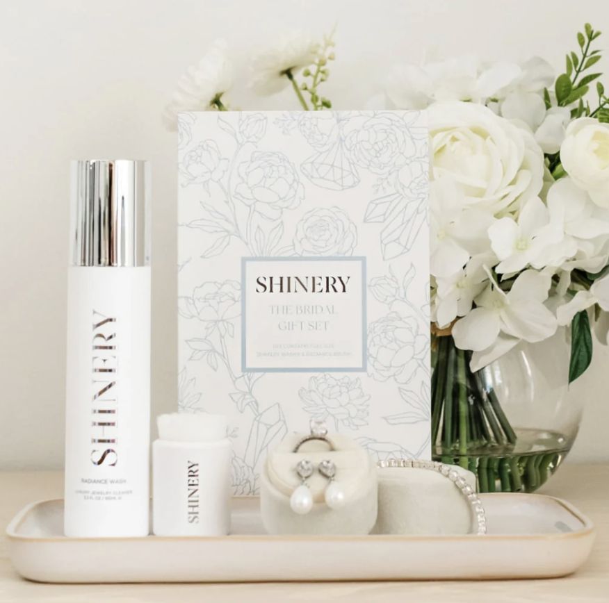 Shinery Radiance Wash Luxury Jewelry Cleaner and Brush, Bridal Set