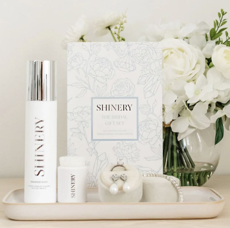 Shinery Radiance Wash Luxury Jewelry Cleaner and Brush, Bridal Set
