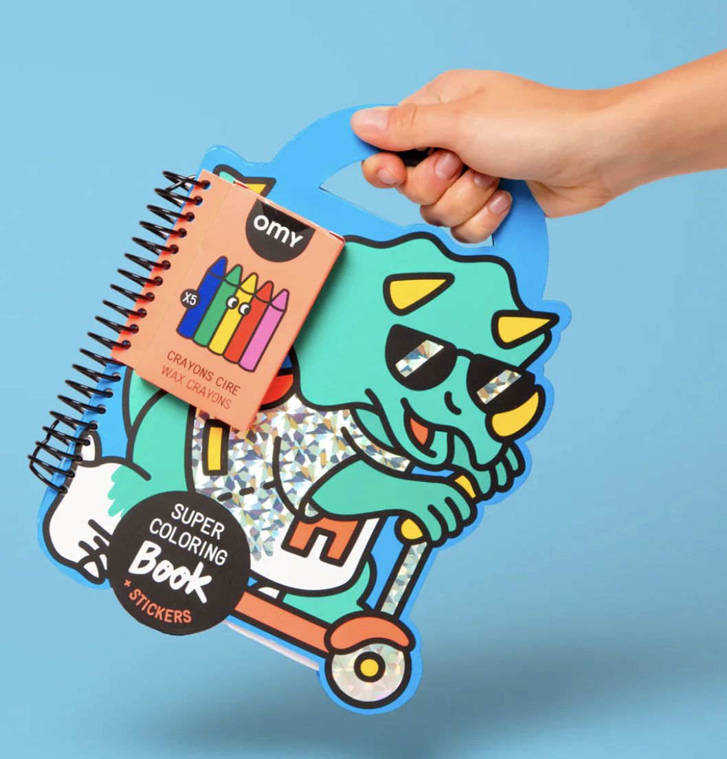 Dino Super Coloring &amp; Sticker Book