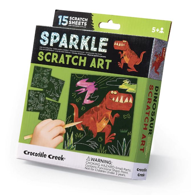 Dinosaur Sparkle Scratch Art