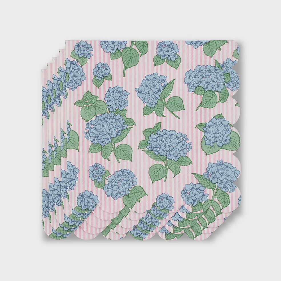 Swig Cocktail Napkins, Design: Hydrangeas