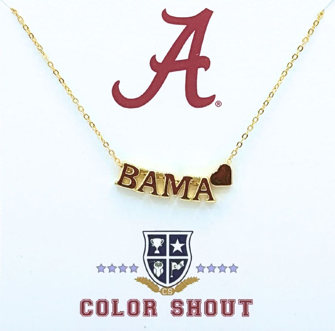I Love College Necklace, Design: Alabama