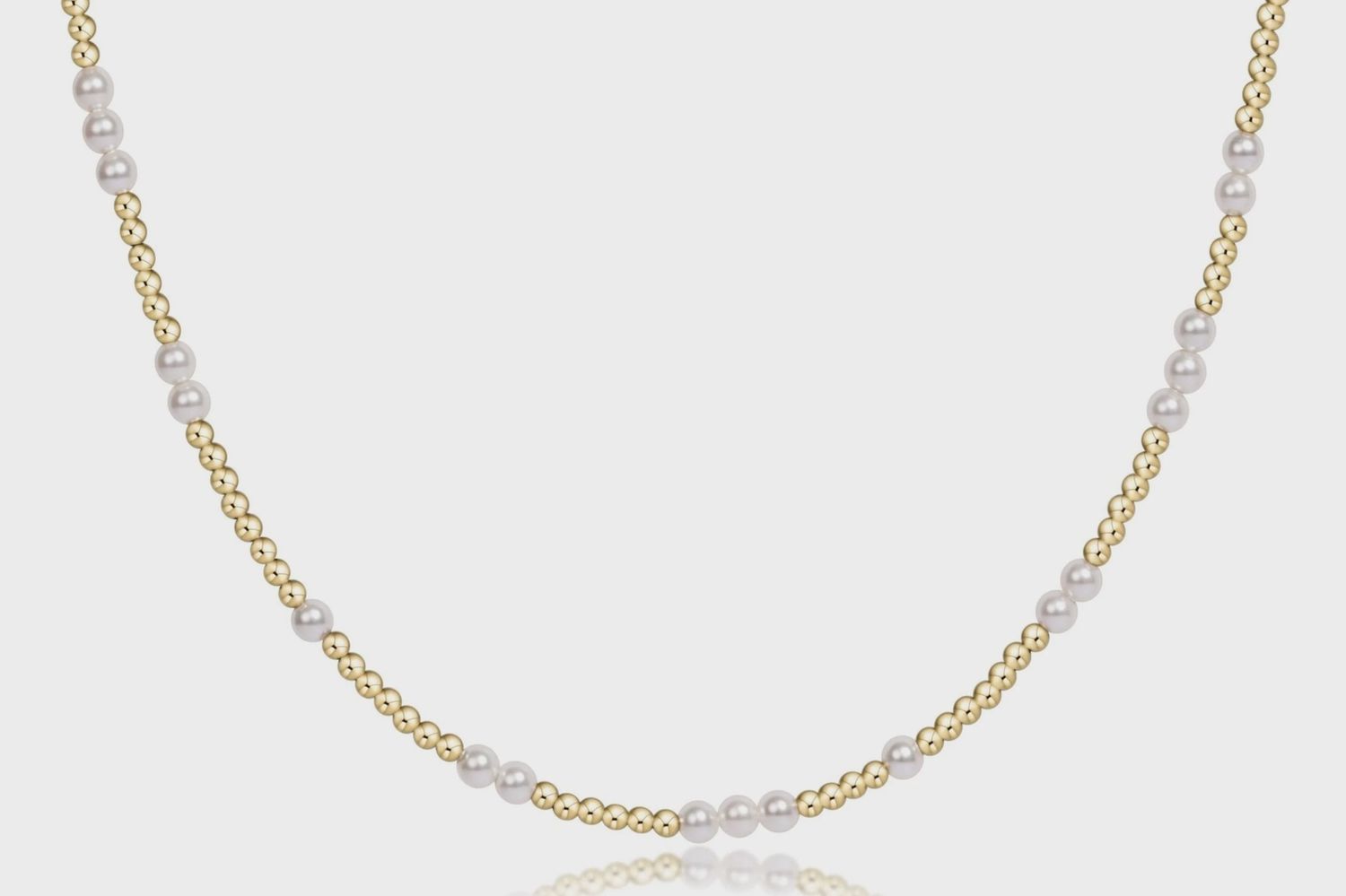 Gold 17" Hope Unwritten Beaded Choker, Pearl 3mm