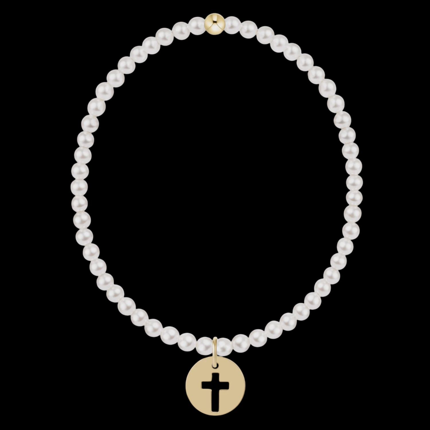 Classic Pearl Bracelet, 3mm, Blessed Disc