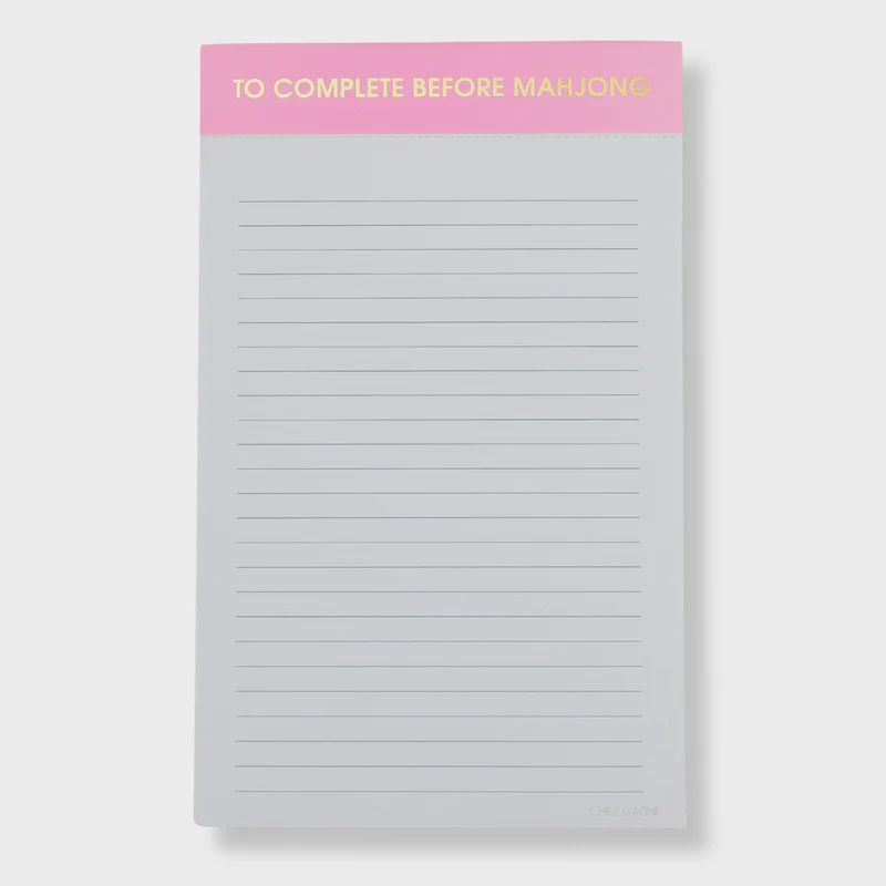 To Complete Before Mahjong Notepad