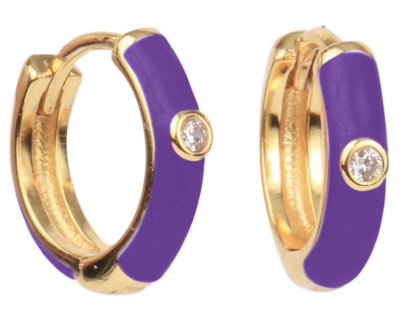 Team Color Huggie Hoop Earring