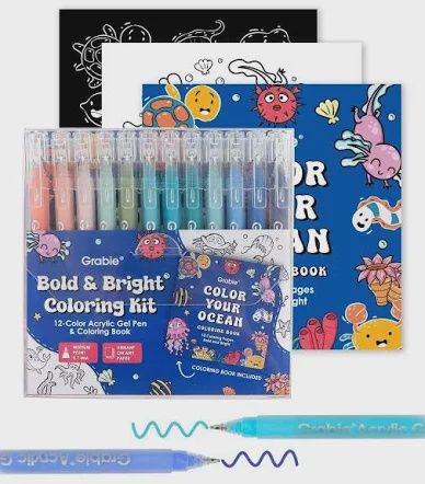 Bold &amp; Bright Coloring Kit, Ocean