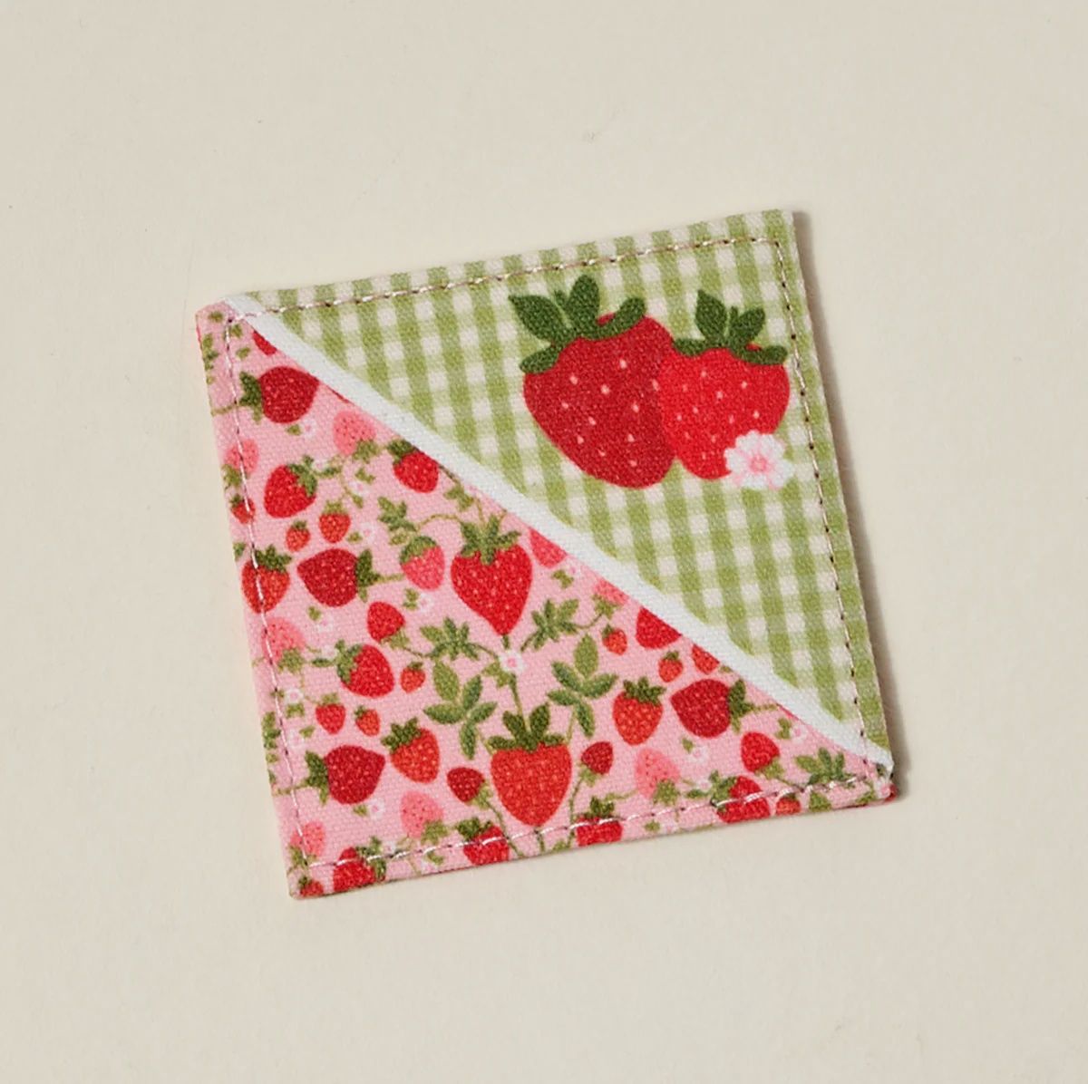 Fabric Bookmark, Design: Farm Fresh Strawberry