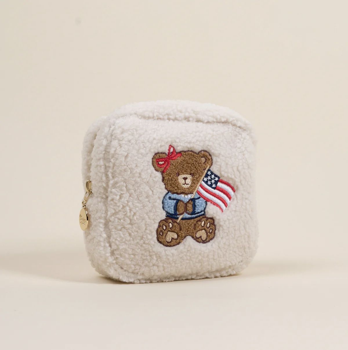 Square Teddy Pouch, Design: Star Spangled Bear