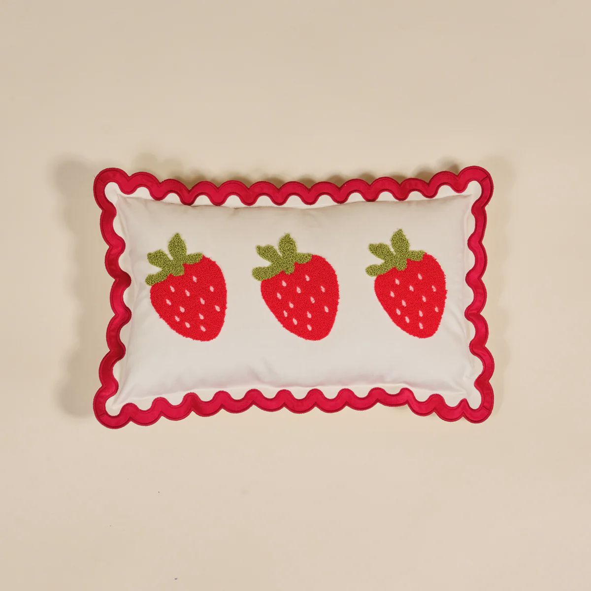Rectangular Throw Pillow, Design: strawberry Fields