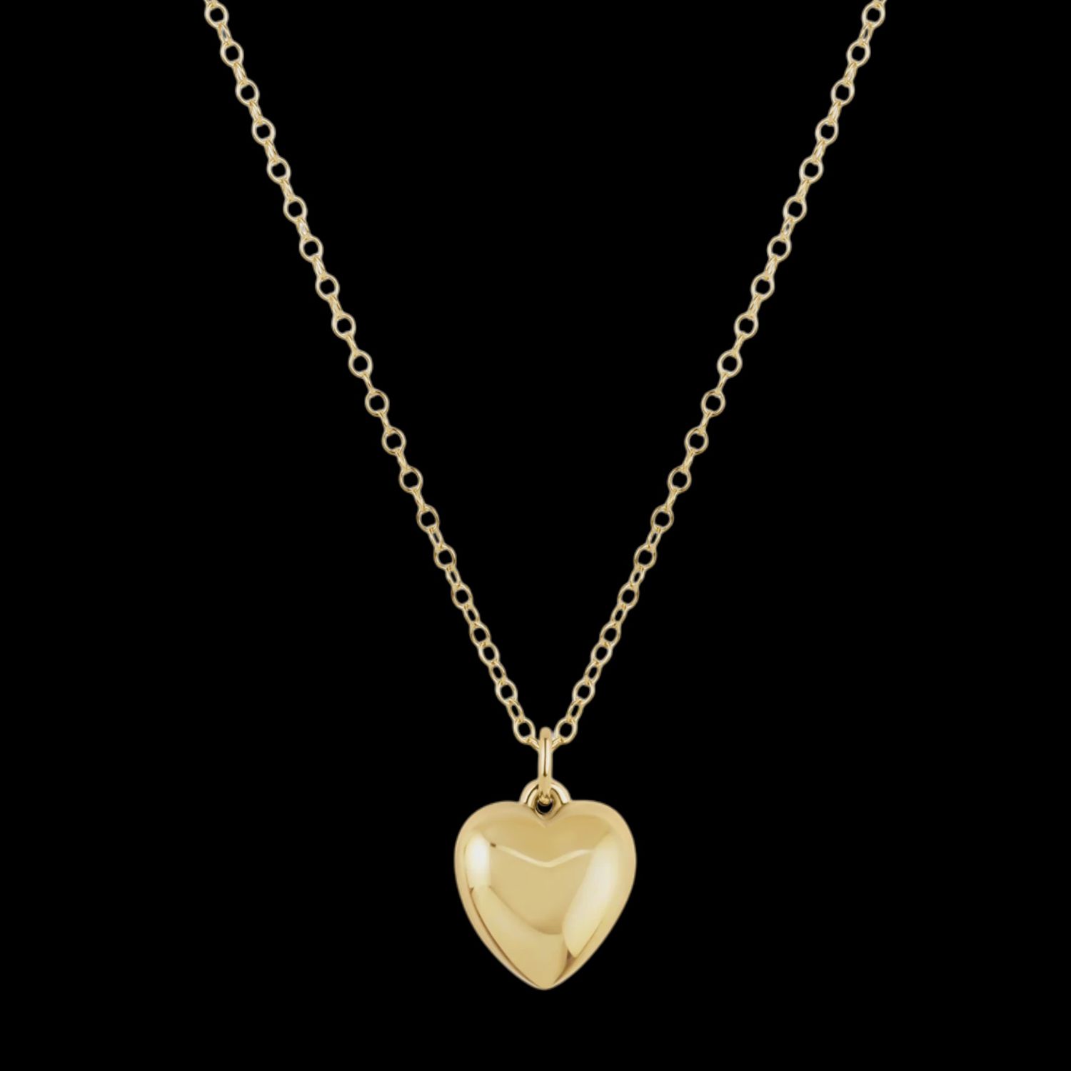 Gold 16" Necklace, Love Plush Gold Charm, Large