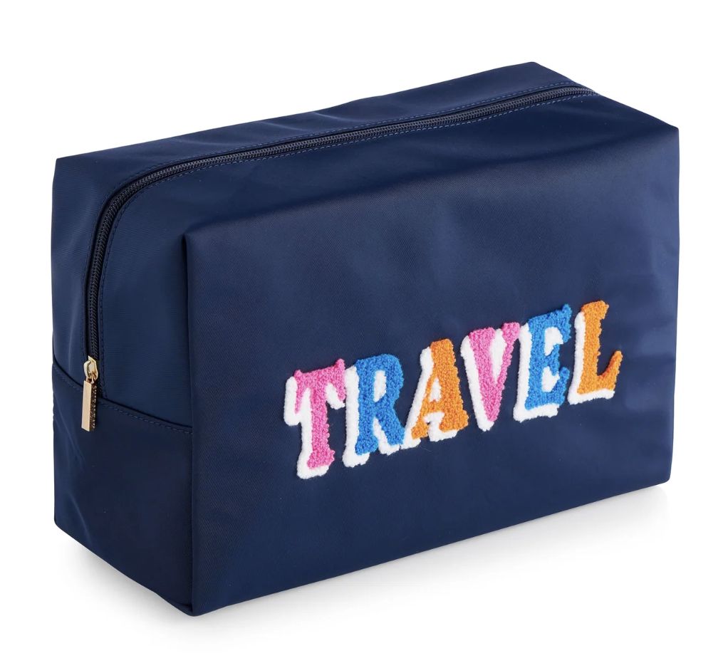 Oversized "Travel" Zip Pouch
