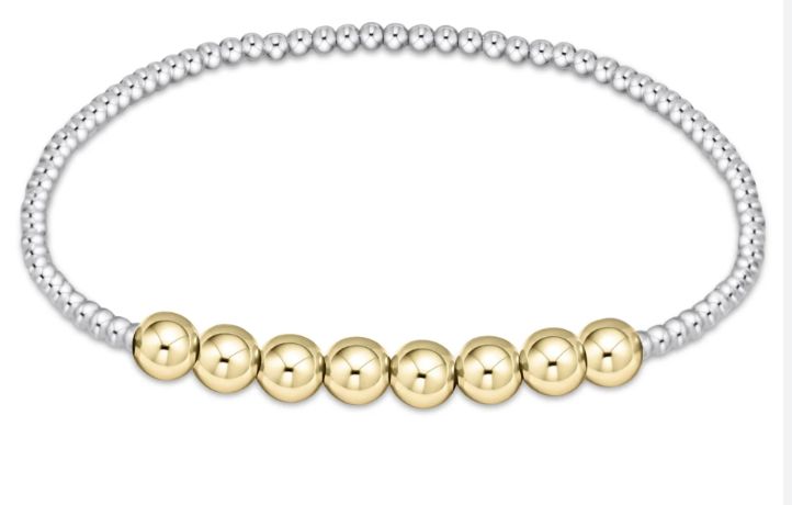 Mixed Metal Classic Beaded Bliss, 5mm