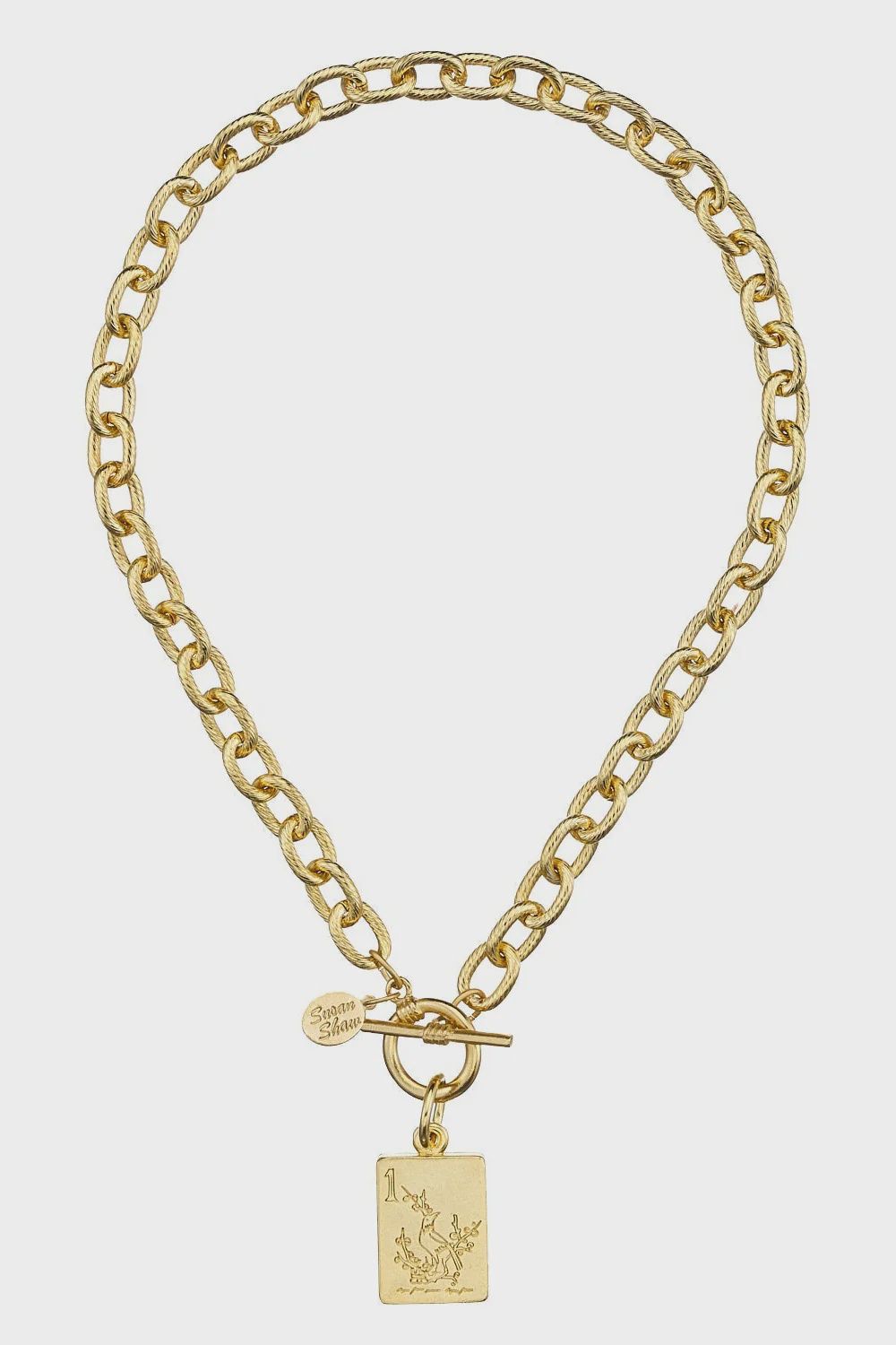 Bird Bam Mahjong Tile Toggle Necklace