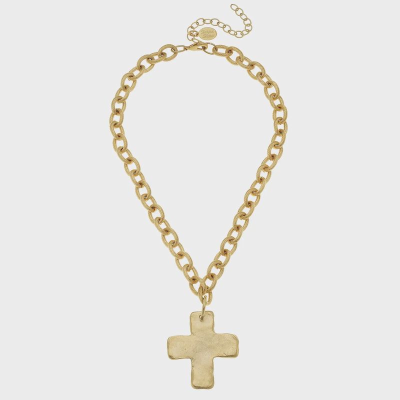 Gold Cross Necklace, 3431