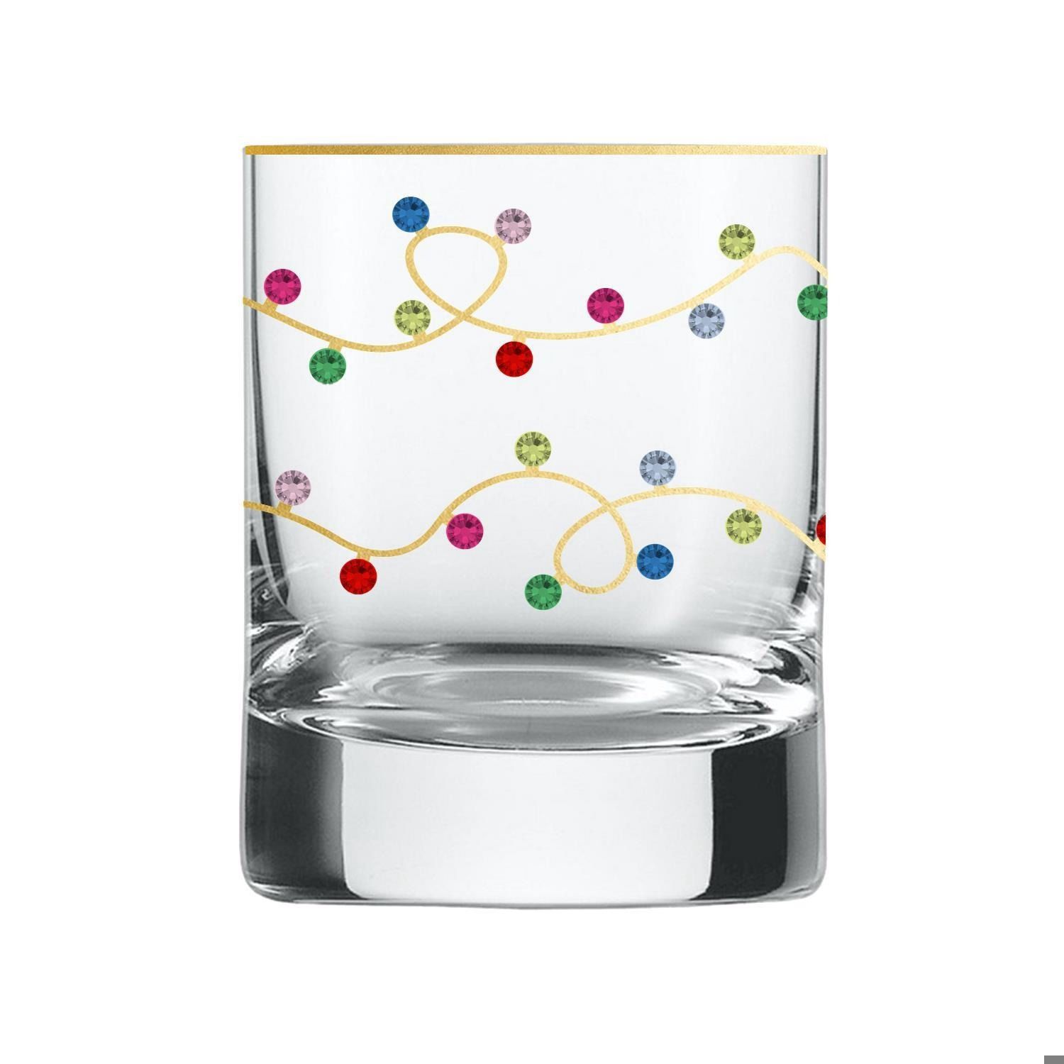 Rhinestone Lights Cocktail Glass