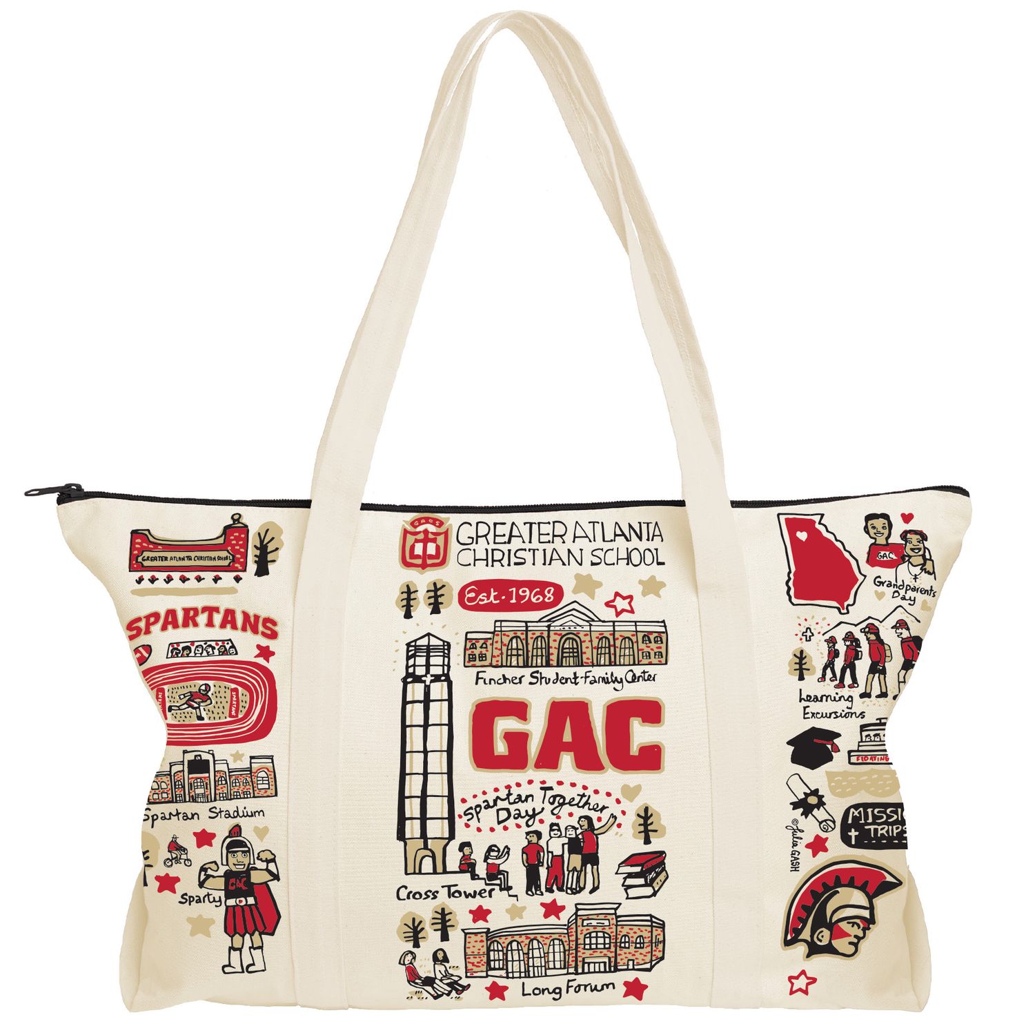 Julia Gash Natural Canvas Weekend Bag