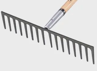 Truper Level Head Rake 16 Tine Wood Handle