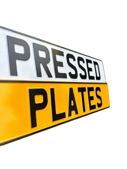 Pair Metal Pressed Number Plates