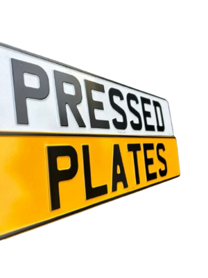 Pair Metal Pressed Number Plates