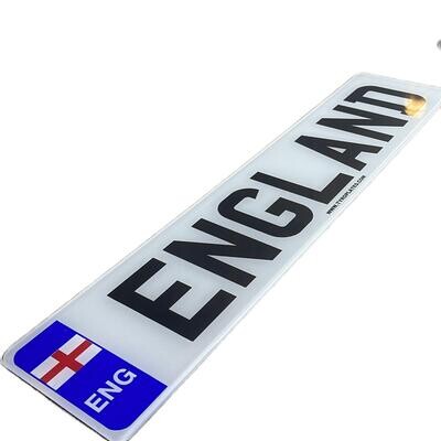 Pair England Badged Number Plate