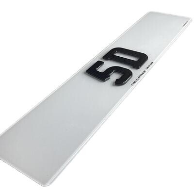 Pair 5D Acrylic + Gel Number Plates