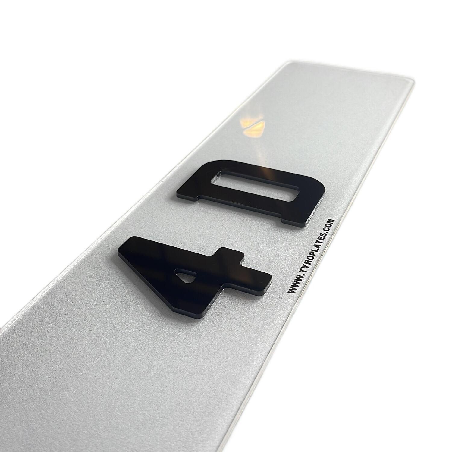 Pair 4D (3mm) Acrylic Number Plates
