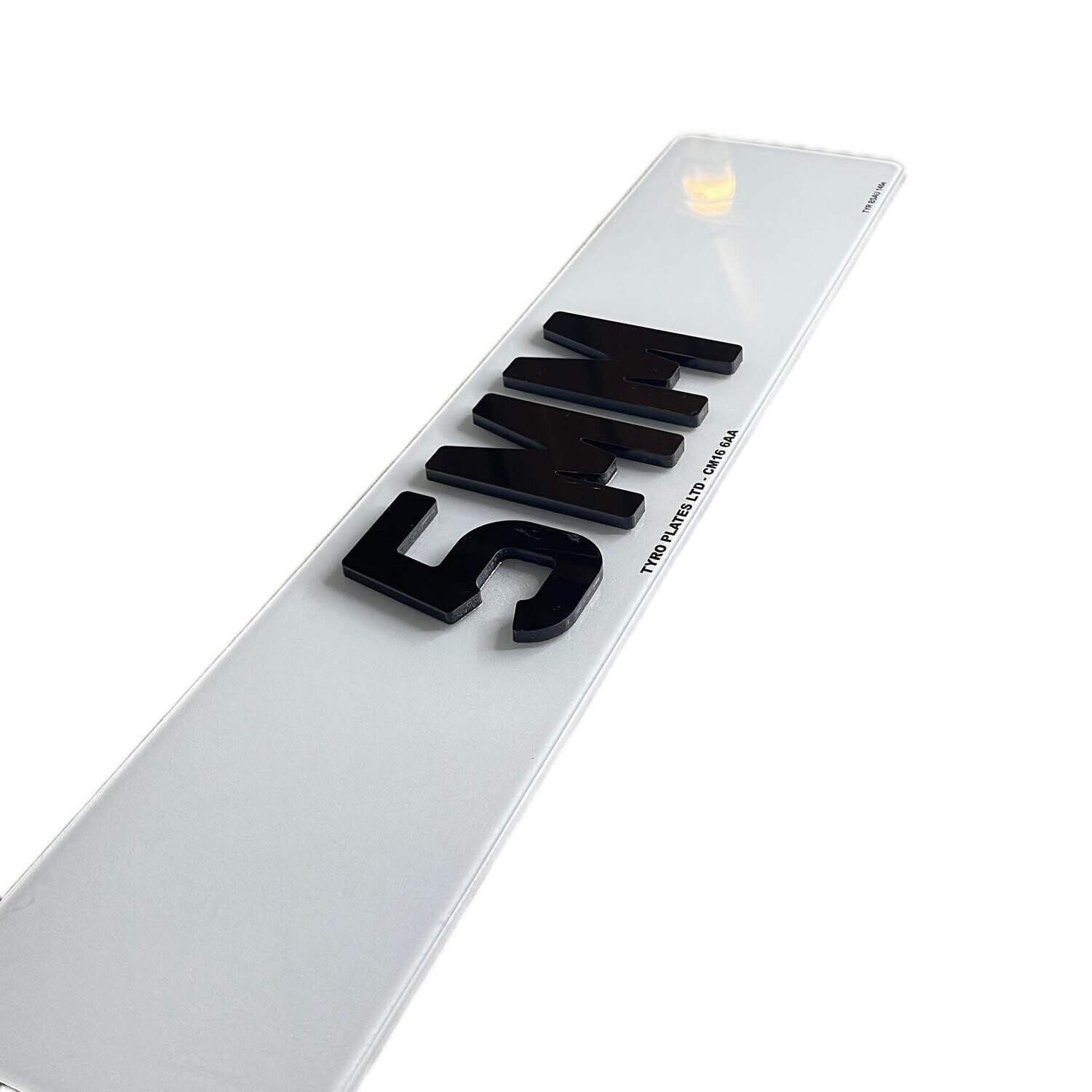 Pair 5mm Number Plates