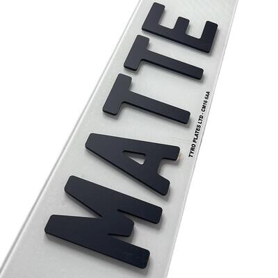 Pair 3mm Matte Number Plates