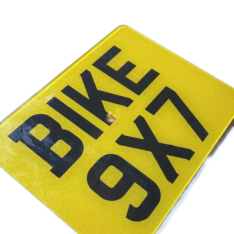 Single Rear Bike Plate (9X7)