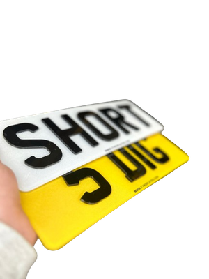 5 Digit Short Number Plates (13")