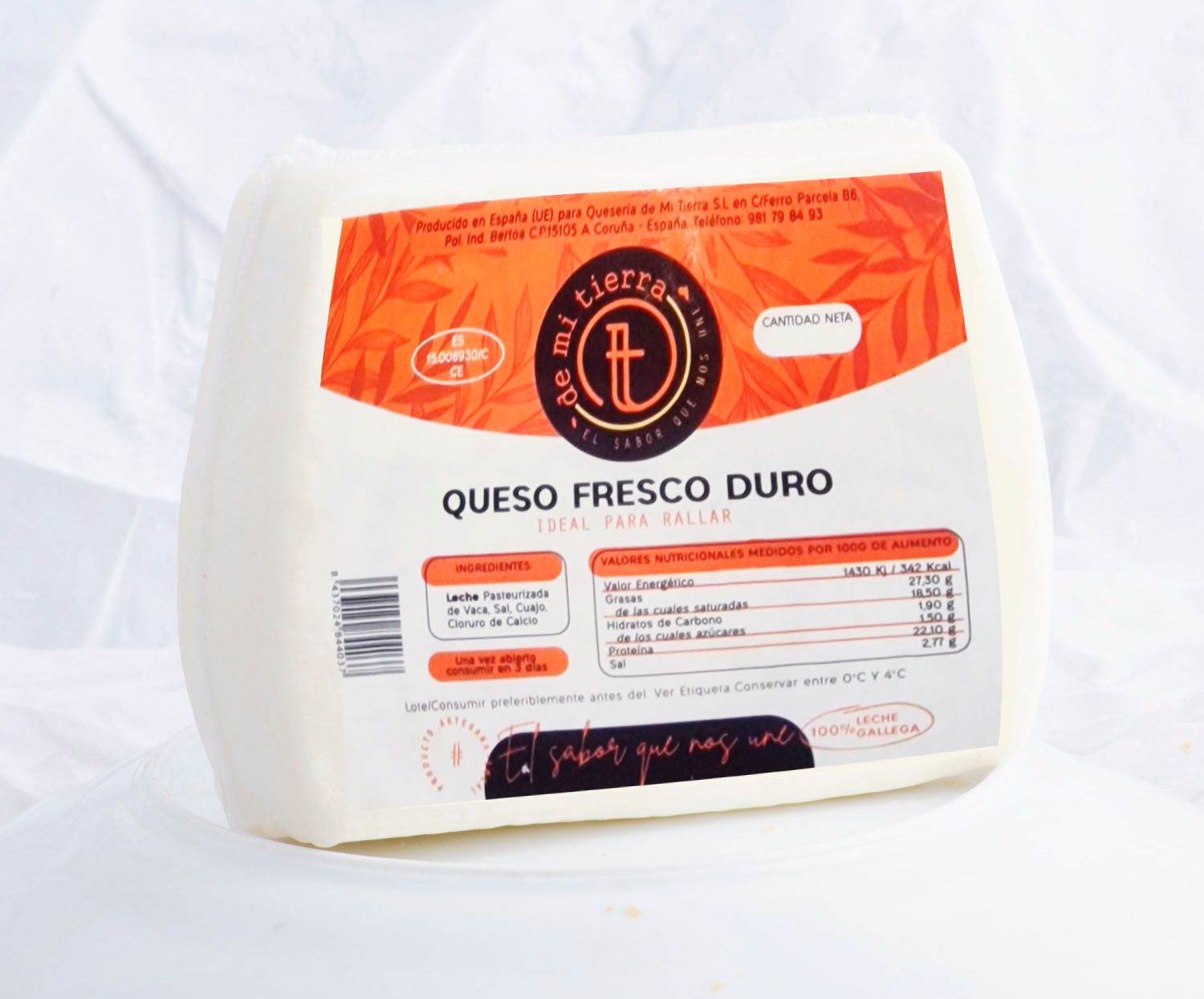 Queso semiduro 300gr (Ideal para la plancha)