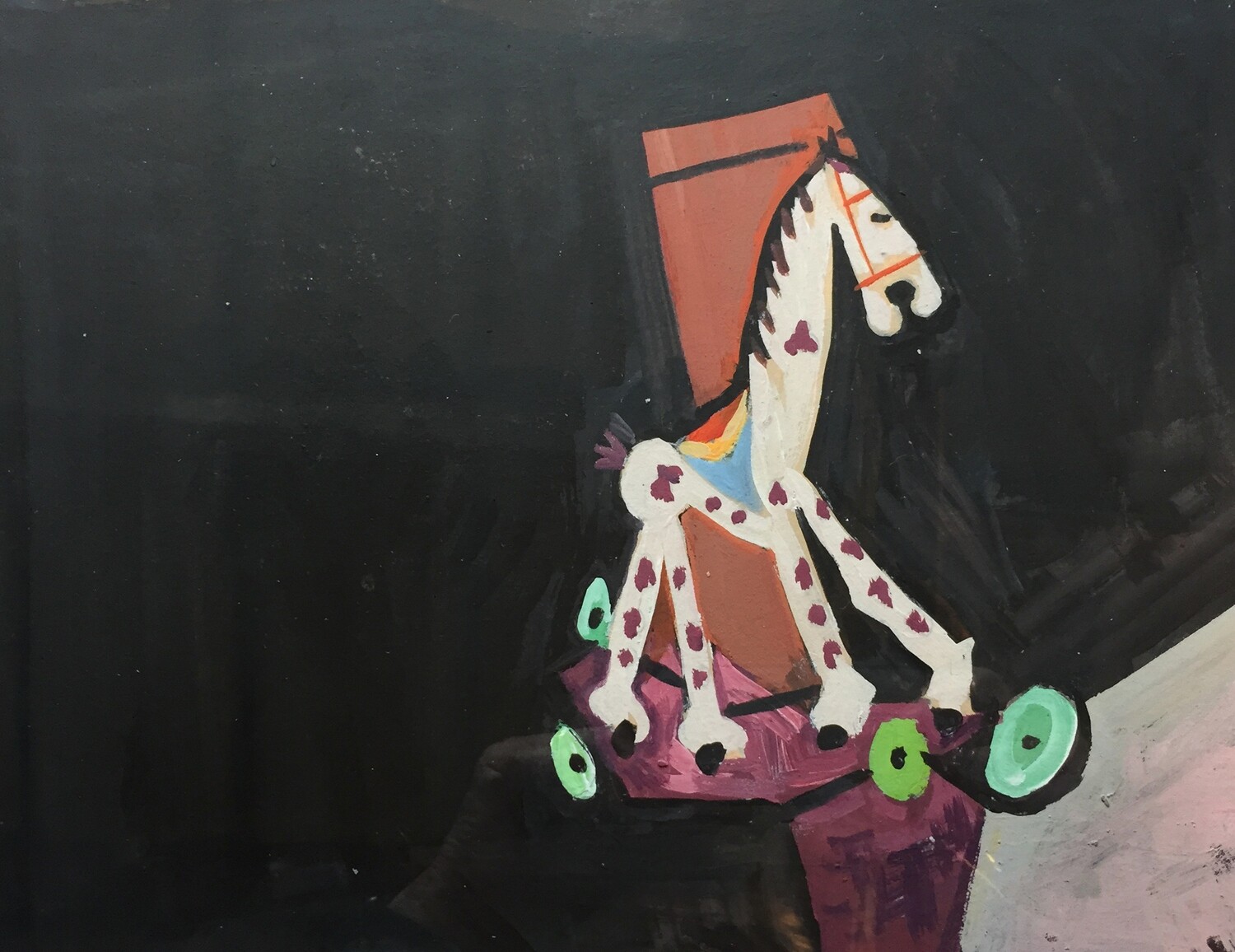 HAND PAINTED CEL- PICASSO HOBBY HORSE-19