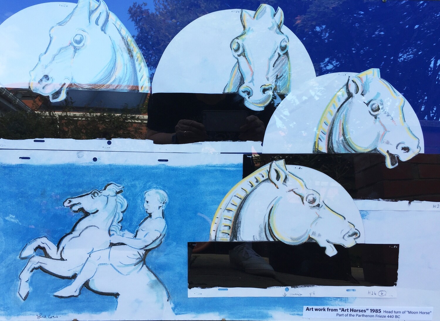 HAND PAINTED CELS- THE PARTHENON HORSE -Art Horses