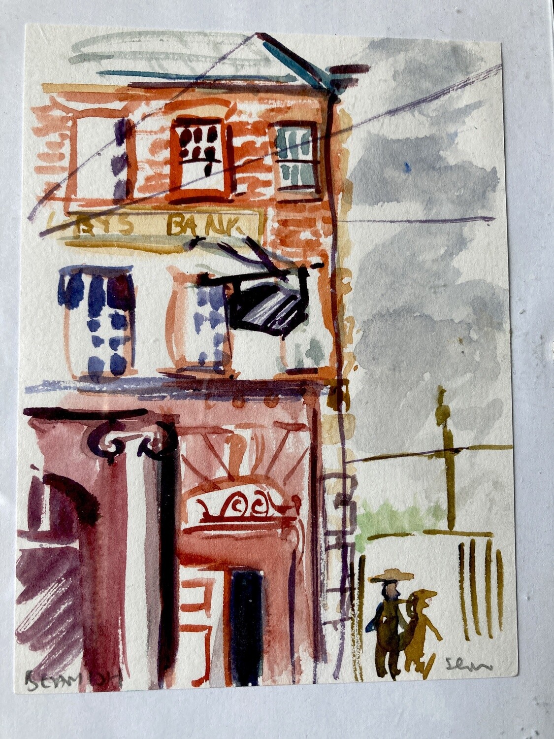 ORIGINAL - BEAMISH BANK  A5 Waterclour 2019