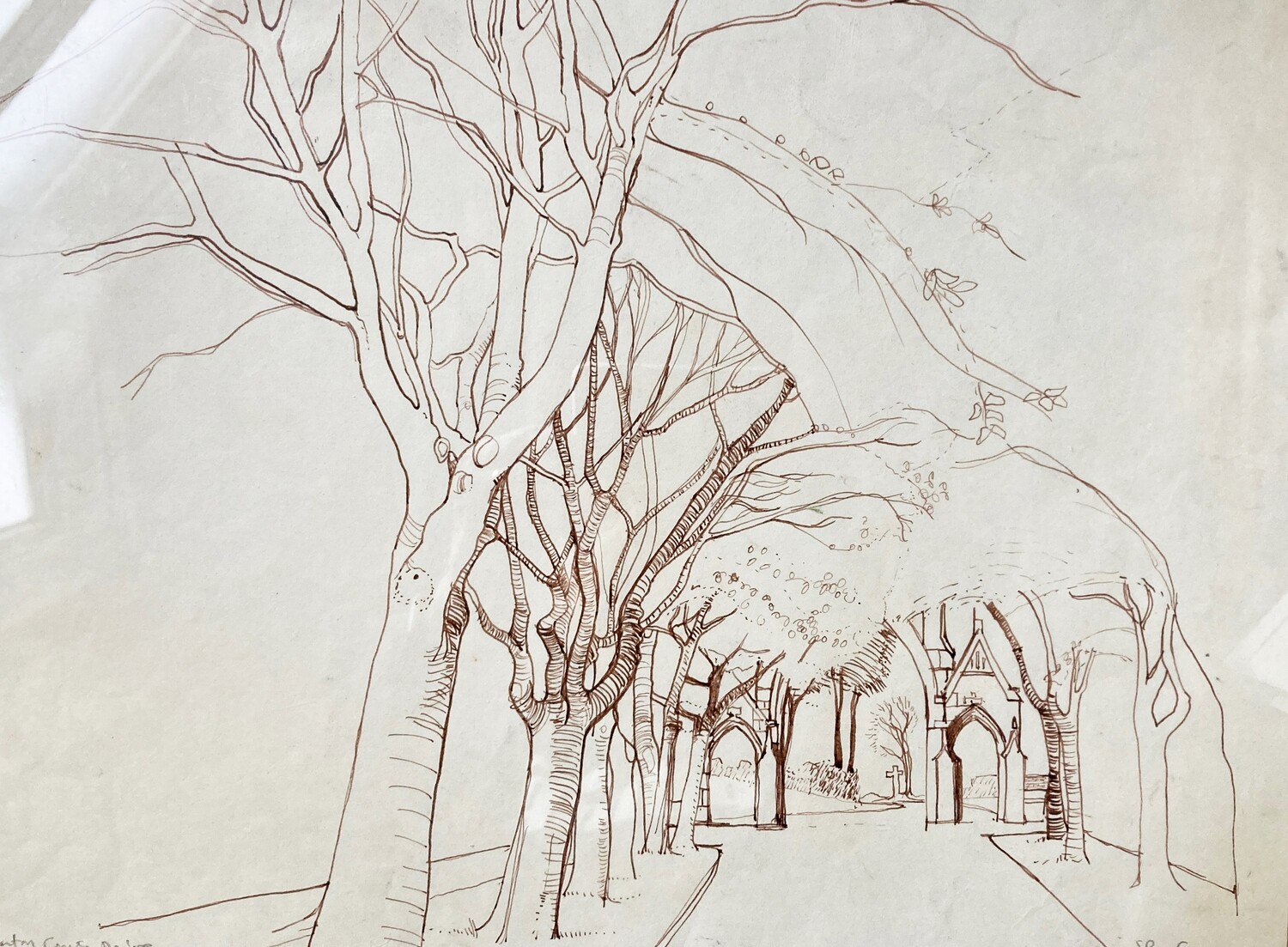 PRINT- HARTON CEMETERY DRIVE 1962