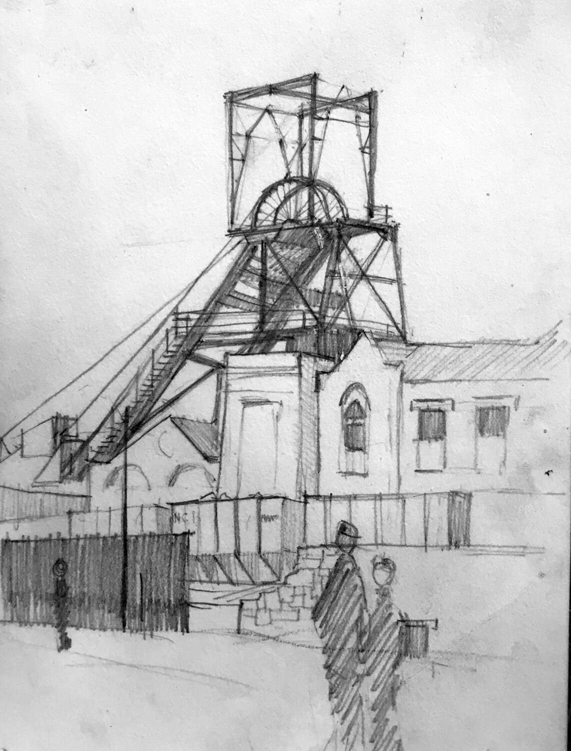 PRINT-- WHITBURN PIT HEAD - 1957