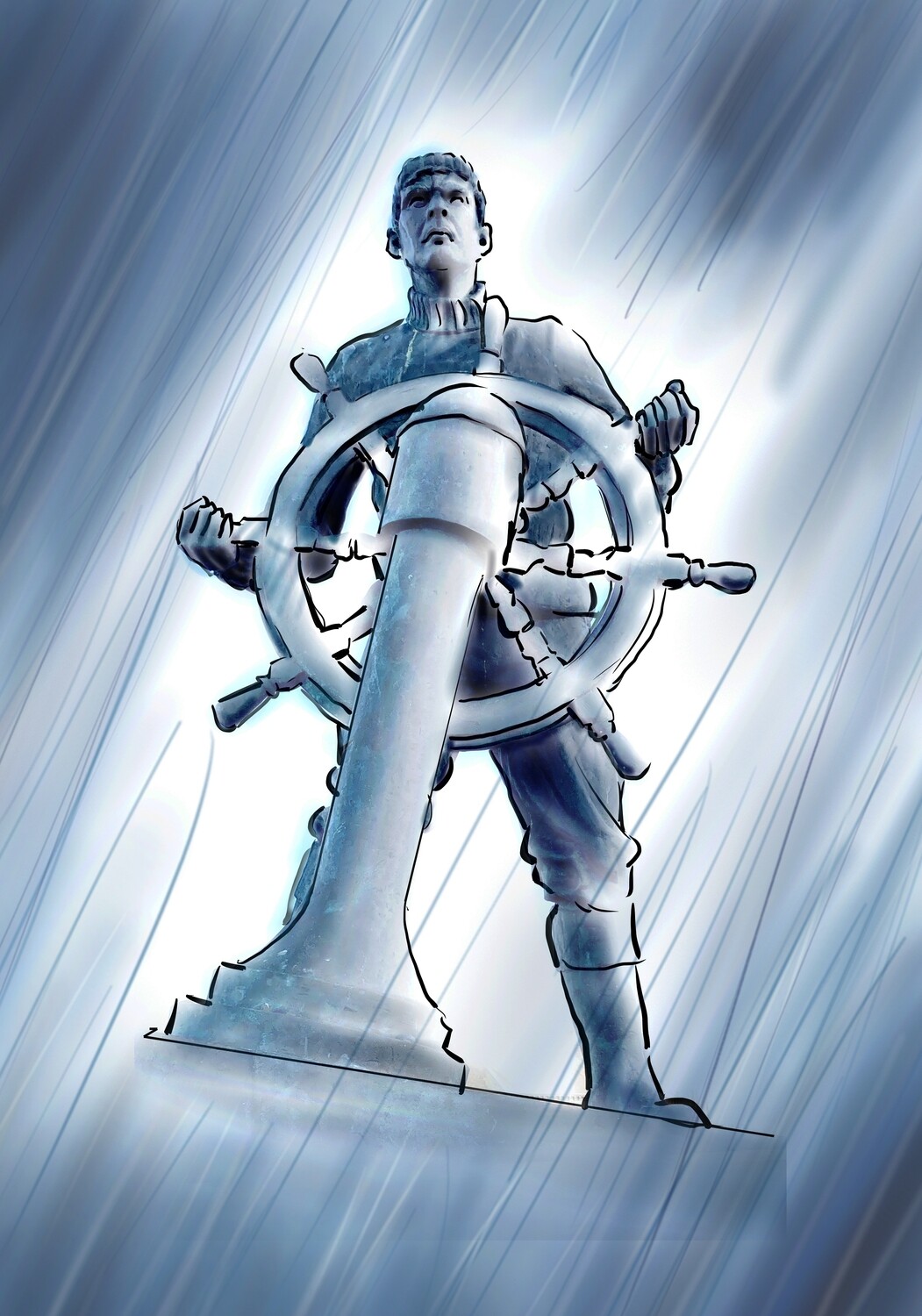 PRINT-MERCHANT NAVY STATUE - MILL DAM 2022