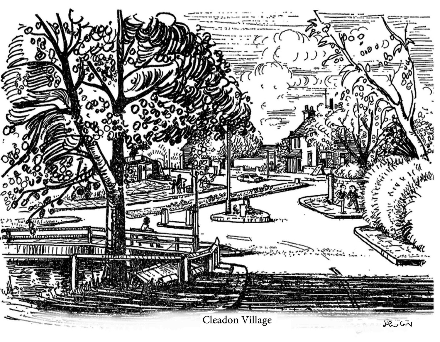 PRINT-_ CLEADON VILLAGE 1986